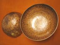 Campana tibetana singing bowl originale fatta a mano 7 sette metalli 2,5 kg 29,5 cm 4 mm