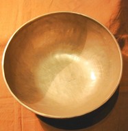 Campana tibetana singing bowl originale fatta mano "sette metalli" 1,5 kg 24 cm